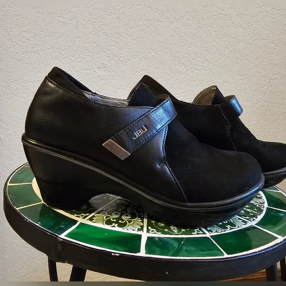 Jambu Shoes Jambu Black Wedge Clog Booties Size Poshmark